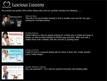 Tablet Screenshot of lusciousliaisons.com